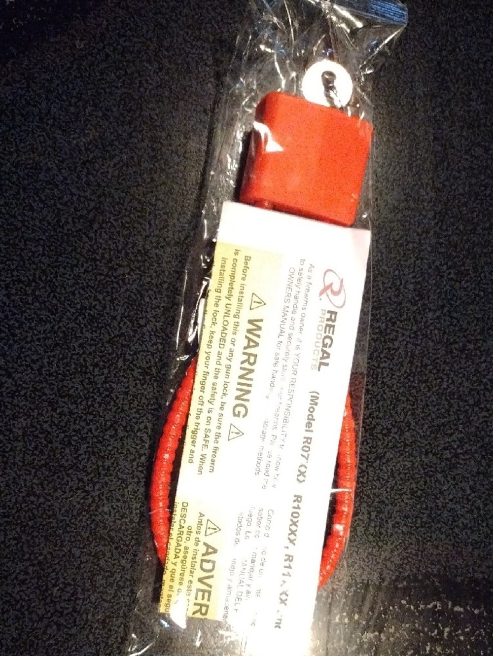 Red Cable Lock Keyed Padlock - Picture 2 of 4